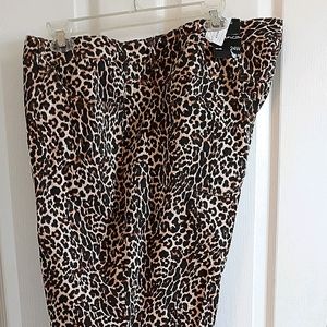 Plus Size Leopard Print Jeans